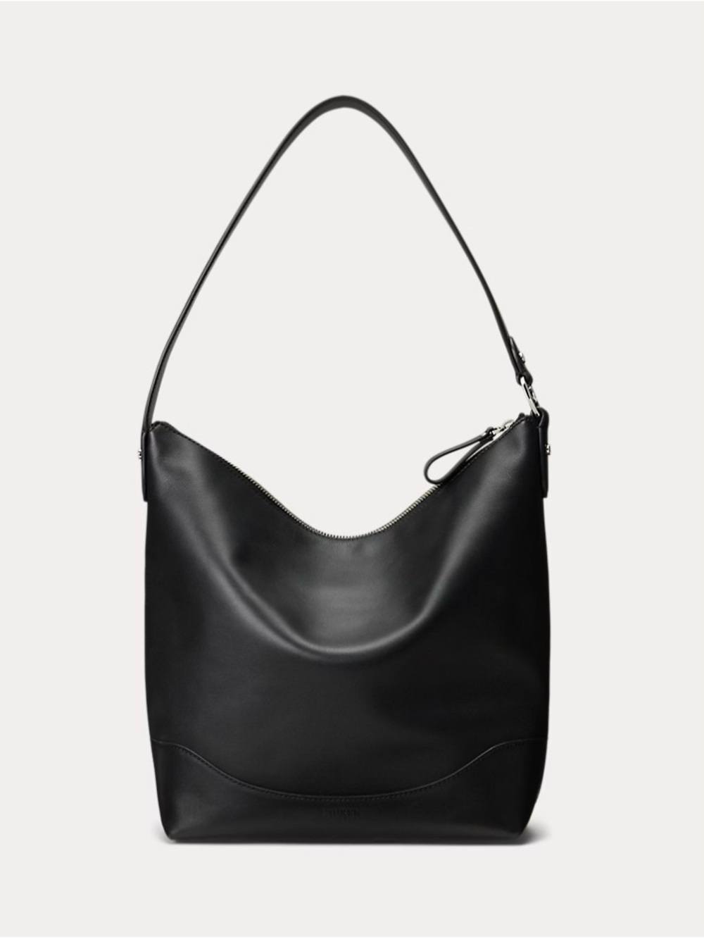 Lauren Ralph Lauren Smooth Leather Tasha Bucket Bag Black NWT